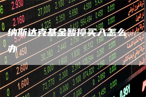 纳斯达克基金暂停买入怎么办_https://www.gkizvl.com_国际期货_第1张