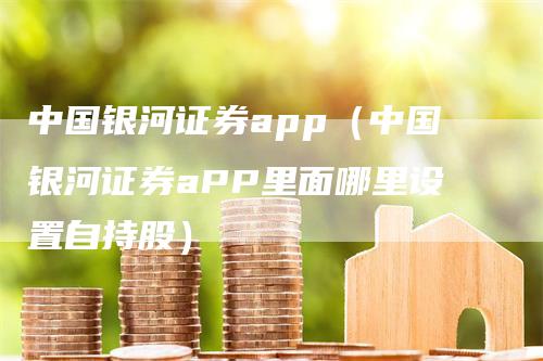 中国银河证券app（中国银河证券aPP里面哪里设置自持股）_https://www.gkizvl.com_期货软件_第1张