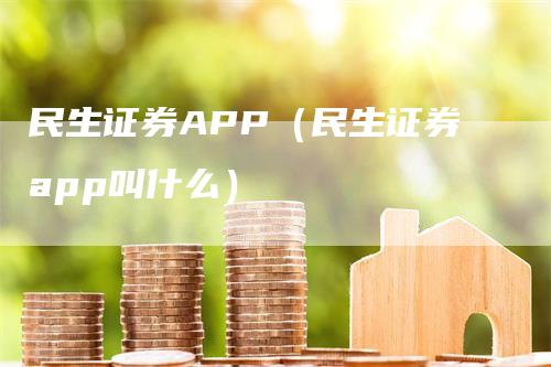 民生证券APP（民生证券app叫什么）_https://www.gkizvl.com_期货软件_第1张