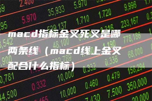 macd指标金叉死叉是哪两条线（macd线上金叉配合什么指标）_https://www.gkizvl.com_期货培训_第1张